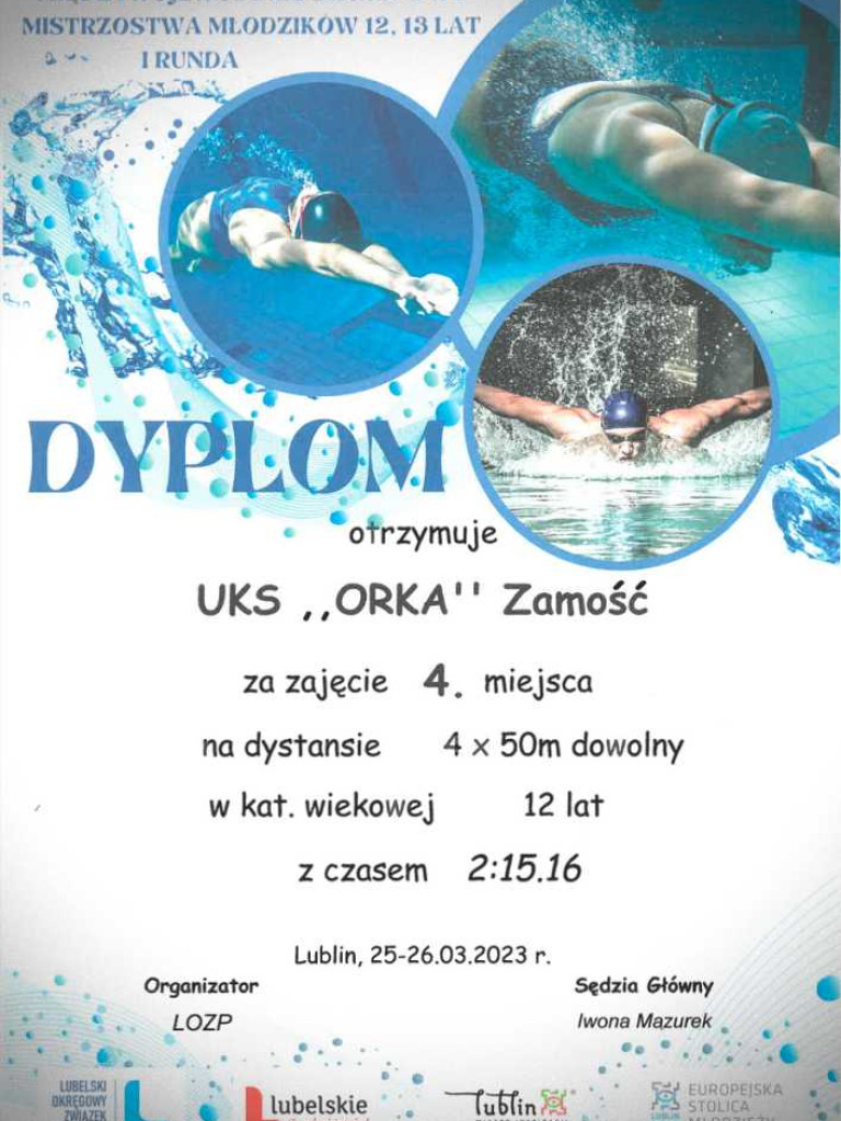 Kajetan Zirebiec 4 w województwie! Hrubieszowska nadzieja pływacka [ZDJĘCIA]