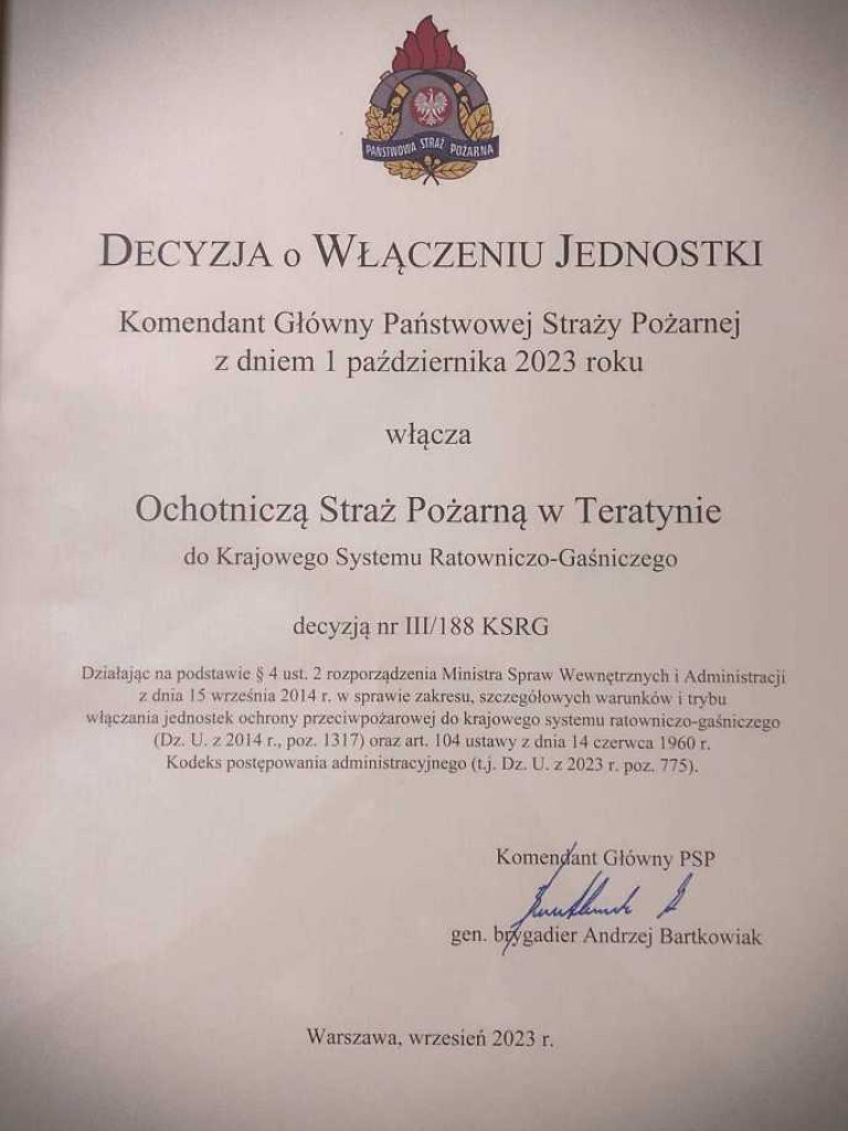 Hrubieszów: Kolejne OSP włączone do KSRG [ZDJĘCIA]