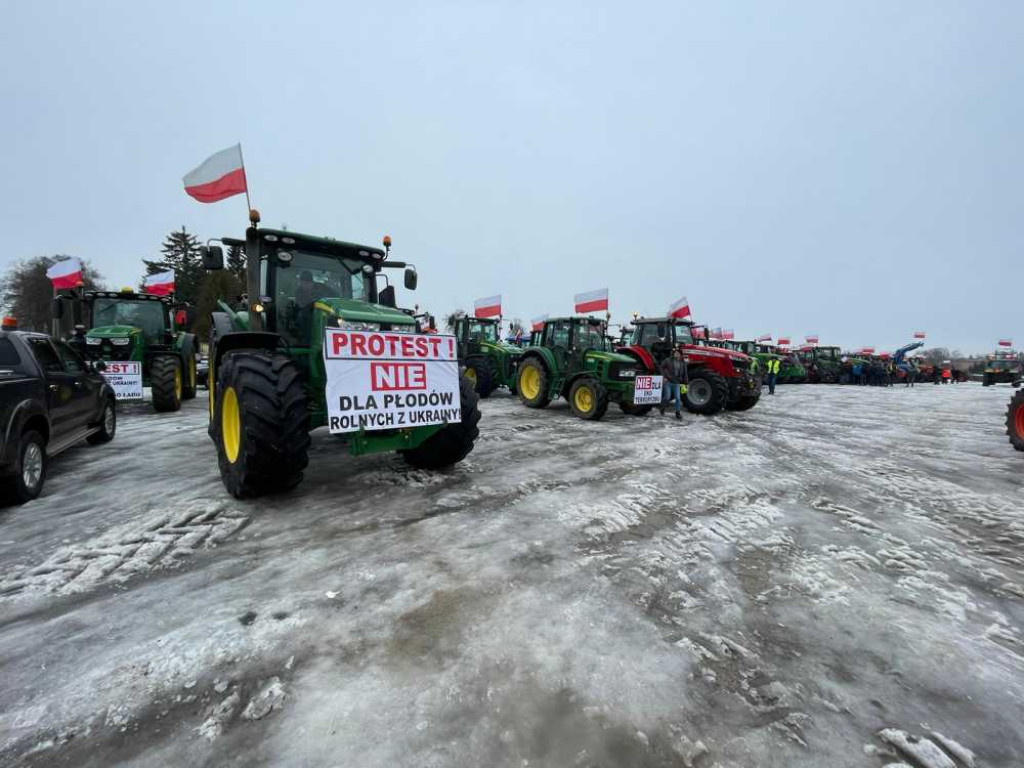 Protest rolników w Hrubieszowie [ZDJĘCIA]