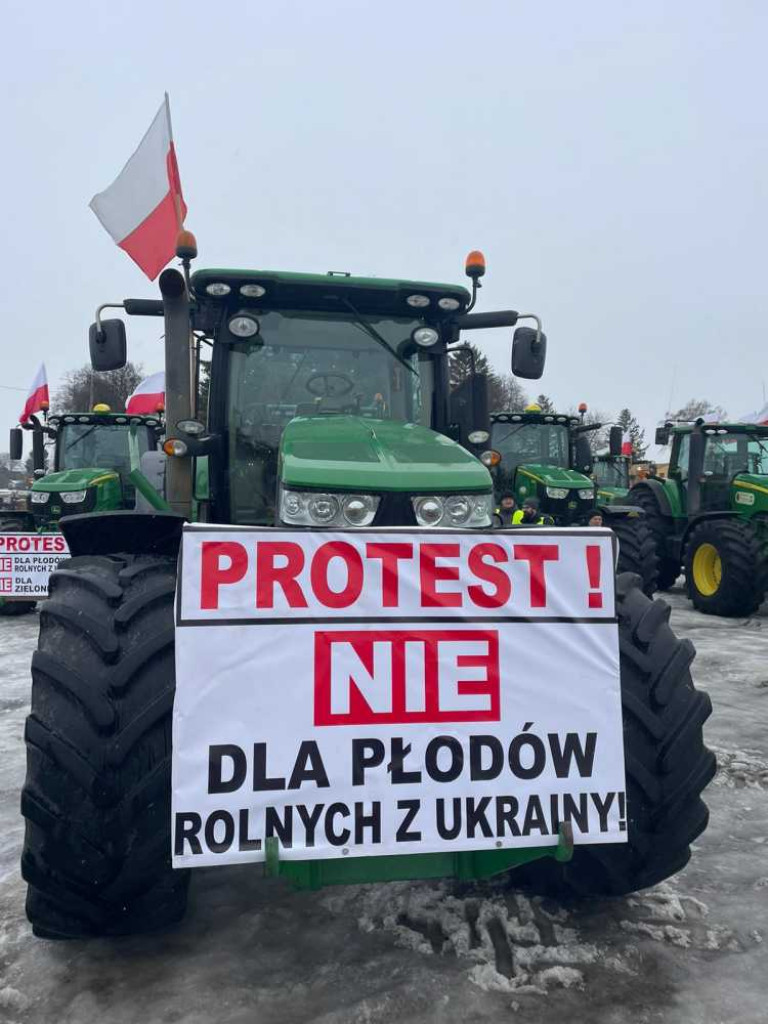 Protest rolników w Hrubieszowie [ZDJĘCIA]