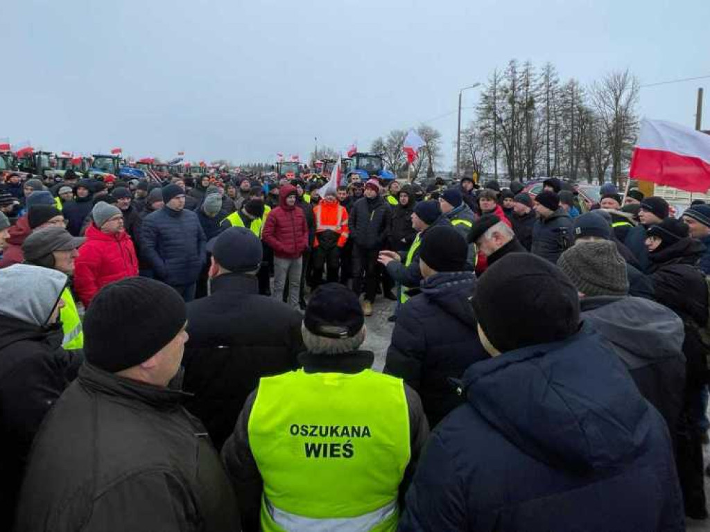 Protest rolników w Hrubieszowie [ZDJĘCIA]