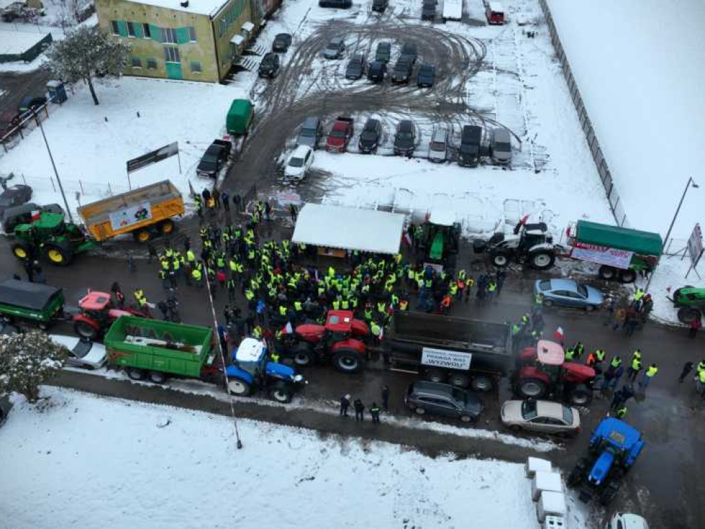 Hrubieszów: Trwa rolniczy protest [ZDJĘCIA]