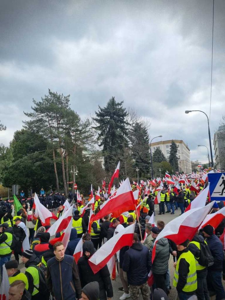 Hrubieszowscy rolnicy na proteście w Warszawie [ZDJĘCIA]