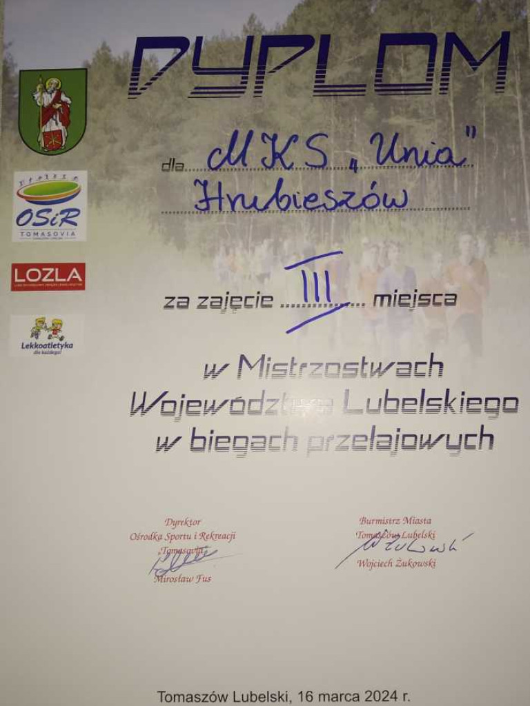 Przełajowe Mistrzostwa Województwa. Unia trzecia! [ZDJĘCIA]