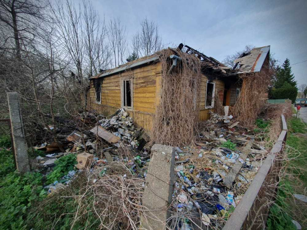 Gdzieś w Hrubieszowie... Spalony dom przy ul. Górnej [ZDJĘCIA]