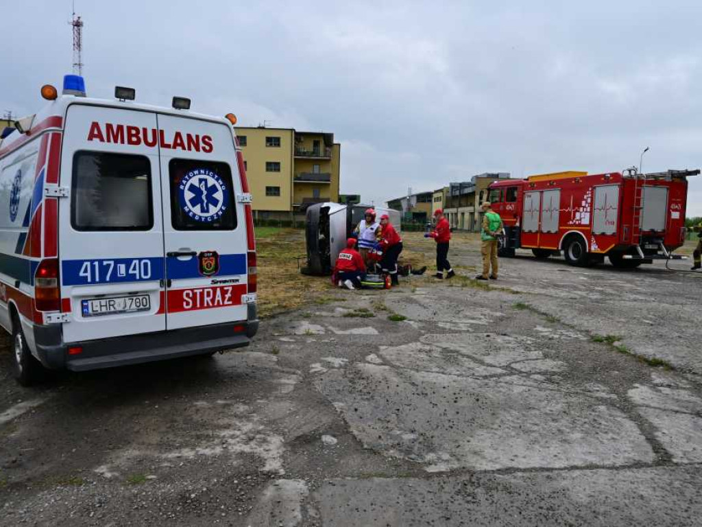 Hrubieszów: Pożar, wypadek, ewakuacja... To były ćwiczenia [ZDJĘCIA]