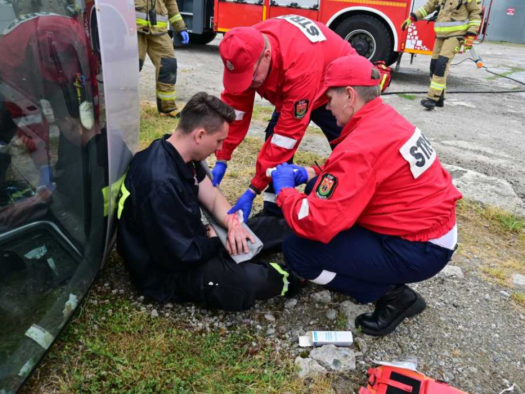 Hrubieszów: Pożar, wypadek, ewakuacja... To były ćwiczenia [ZDJĘCIA]