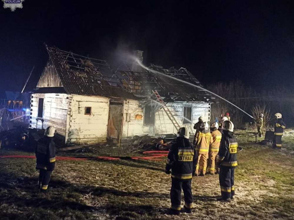 Tragiczny pożar domu koło Zamościa [ZDJĘCIA]