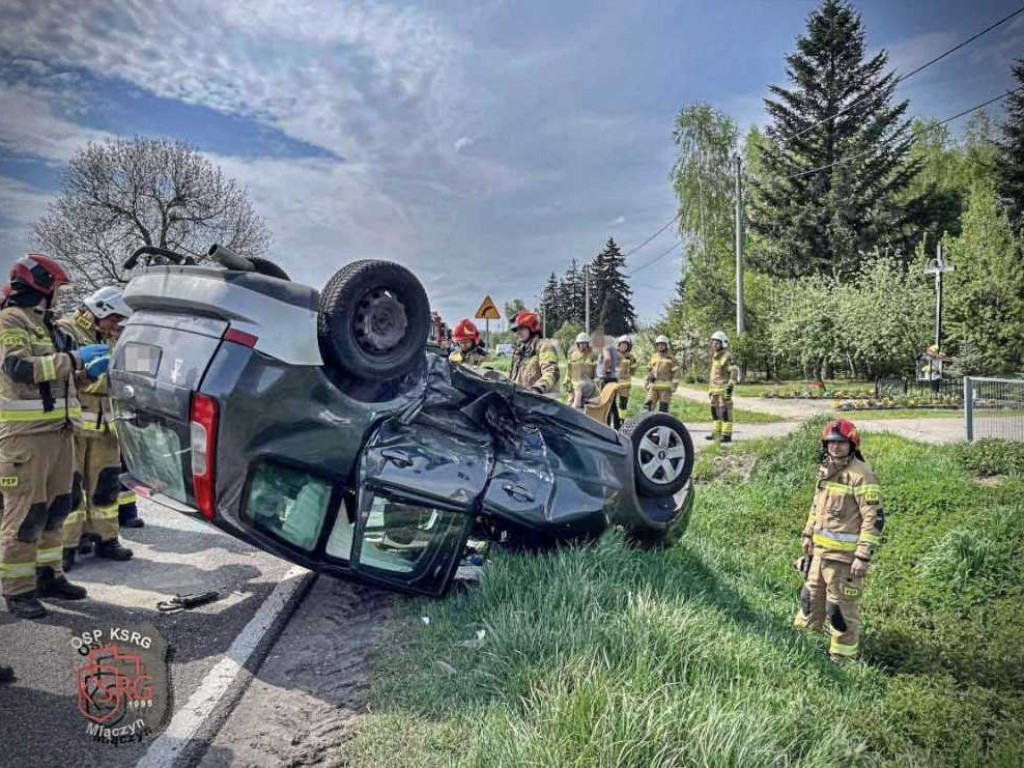 Groźny wypadek w Miączynie z udziałem mieszkanki gm. Hrubieszów [ZDJĘCIA]