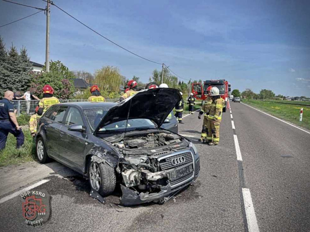 Groźny wypadek w Miączynie z udziałem mieszkanki gm. Hrubieszów [ZDJĘCIA]