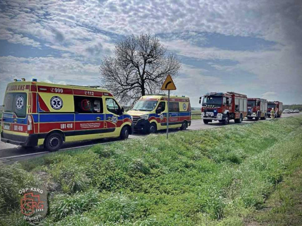 Groźny wypadek w Miączynie z udziałem mieszkanki gm. Hrubieszów [ZDJĘCIA]