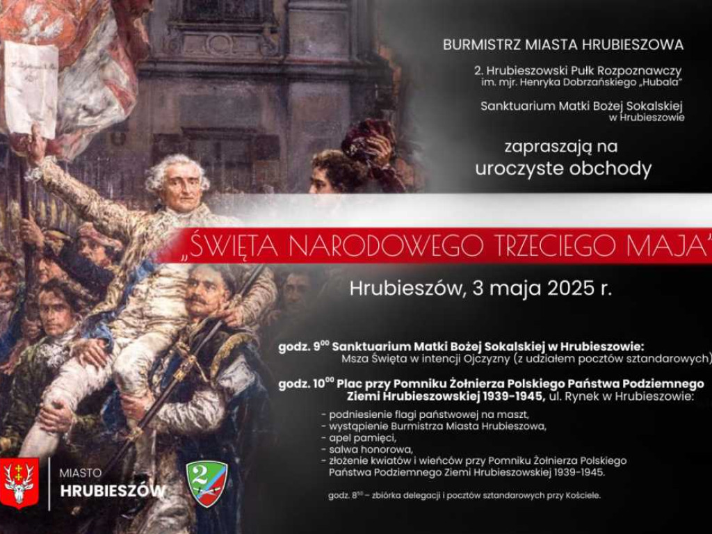 Będziemy świętować 3 Maja! Program obchodów w Hrubieszowie i gminach
