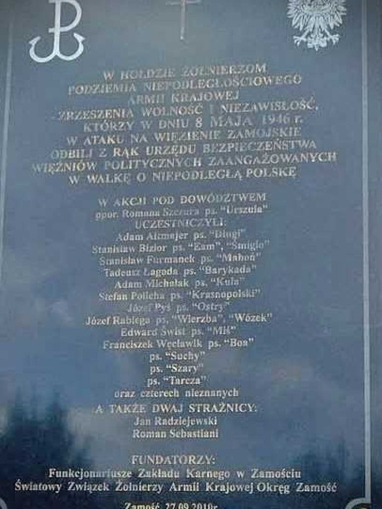 79 rocznica odbicia przez AK więźniów komunistycznego więzienia w Zamościu [ZDJĘCIA]