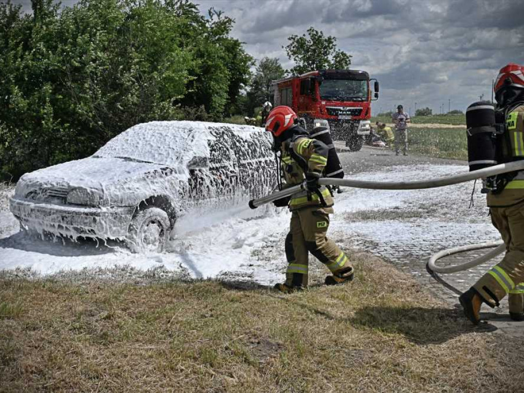 Hrubieszów: Dywersanci, pożar i awaria - służby w akcji [ZDJĘCIA]