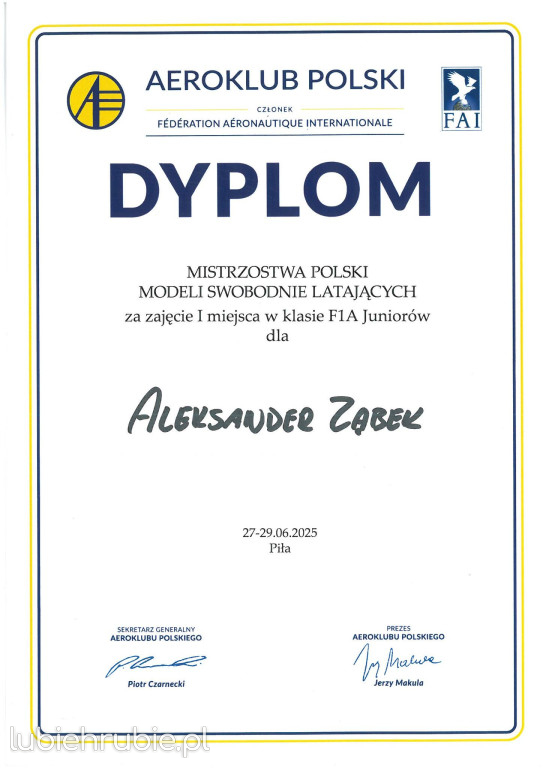 Hrubieszowscy Modelarze drużynowymi Mistrzami Polski