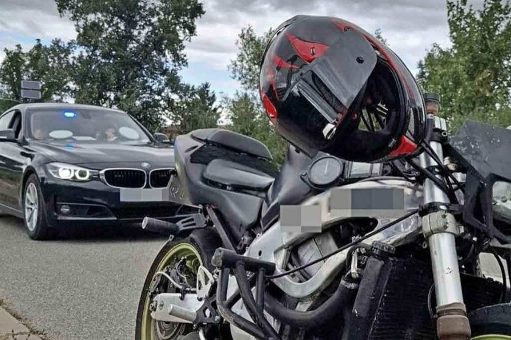 Brawurowa jazda motocyklisty