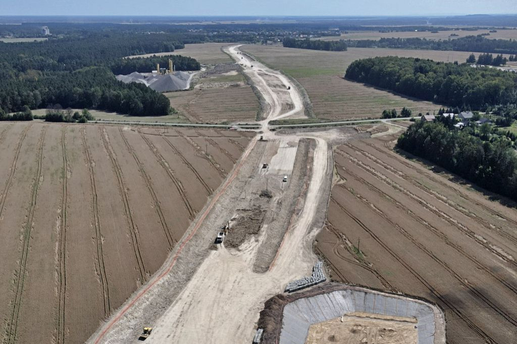 Budowa S17 na południe od Zamościa