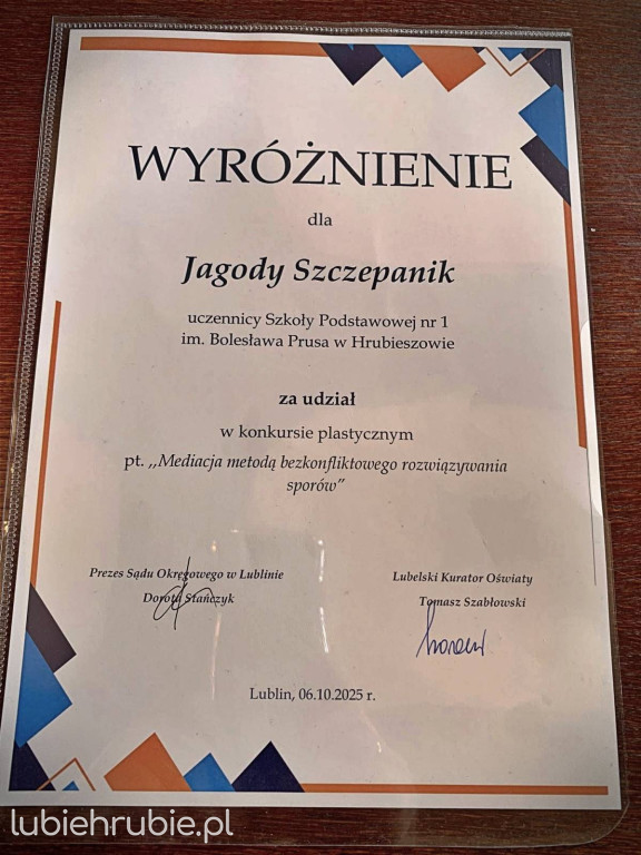 Wyróżnienie dla Jagody