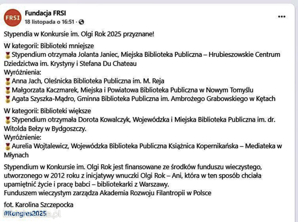 Jolanta Janiec laureatką