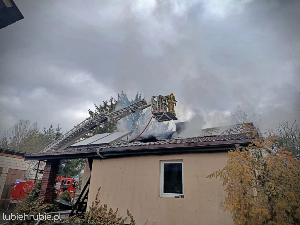 Pożar domu w Trzeszczanach