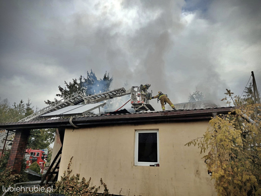 Pożar domu w Trzeszczanach