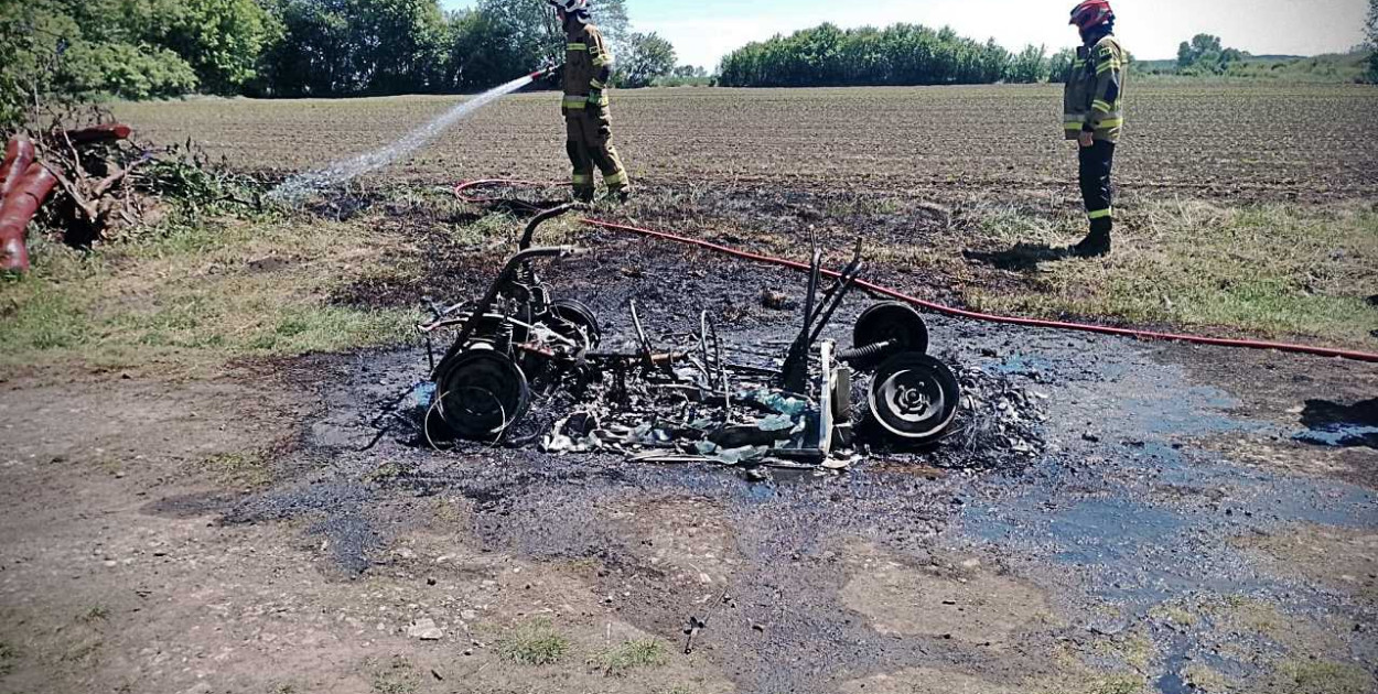 Pożar auta w Kotorowie