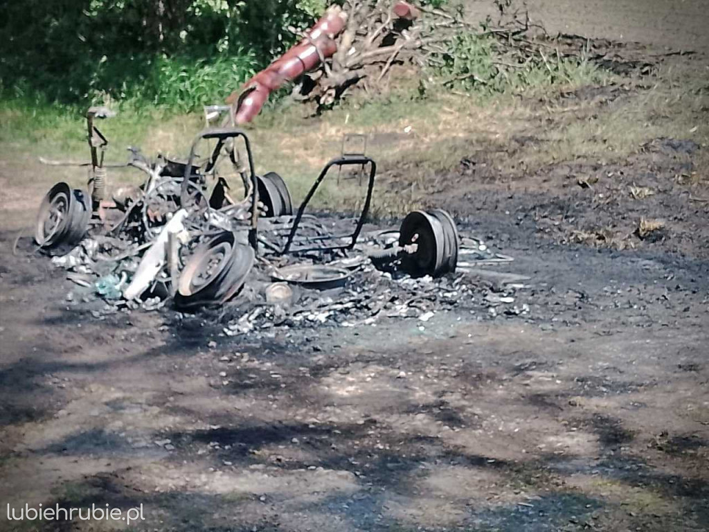 Pożar auta w Kotorowie