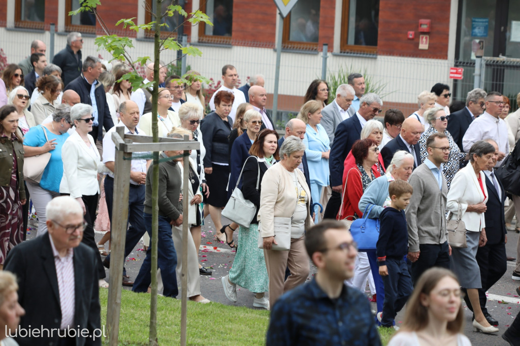 Procesja Bożego Ciała w centrum Hrubieszowa