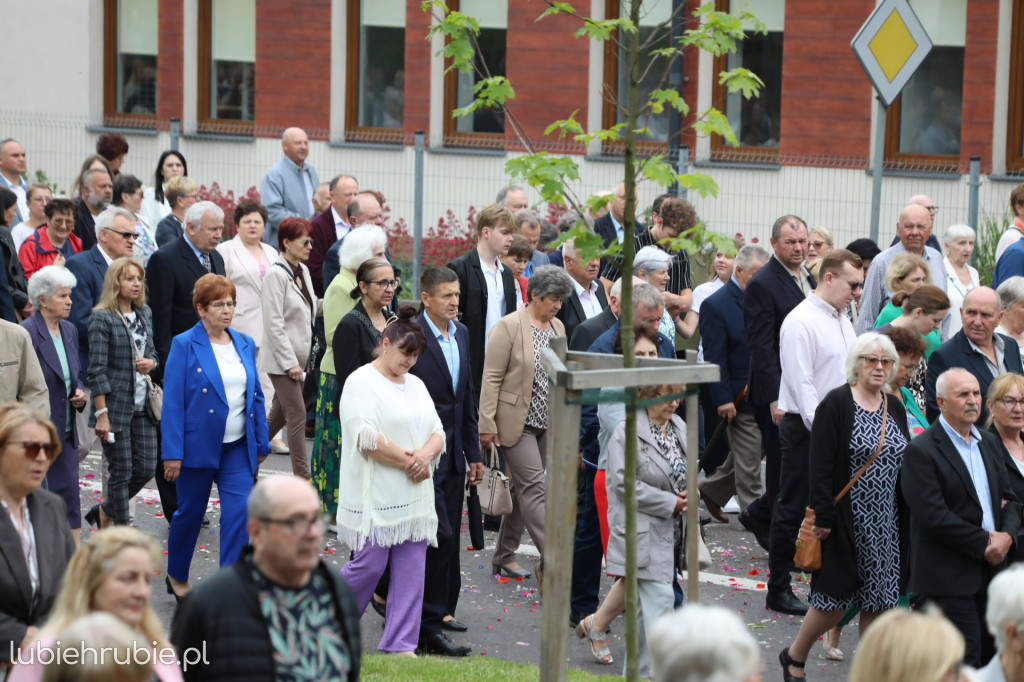 Procesja Bożego Ciała w centrum Hrubieszowa