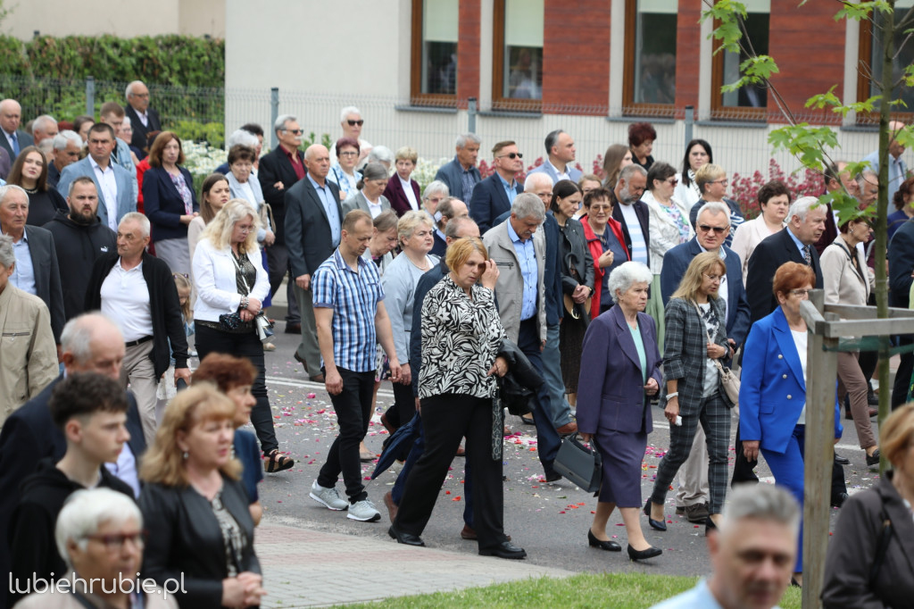 Procesja Bożego Ciała w centrum Hrubieszowa