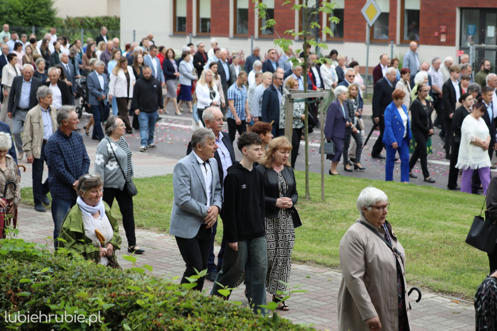 Procesja Bożego Ciała w centrum Hrubieszowa
