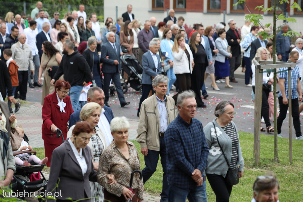 Procesja Bożego Ciała w centrum Hrubieszowa