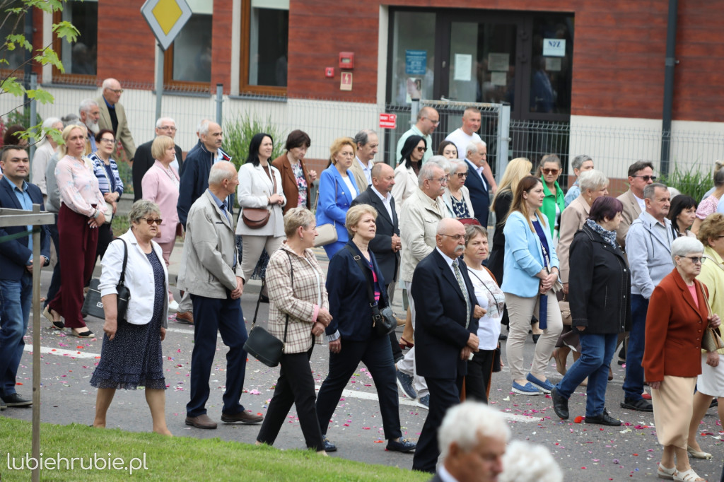 Procesja Bożego Ciała w centrum Hrubieszowa