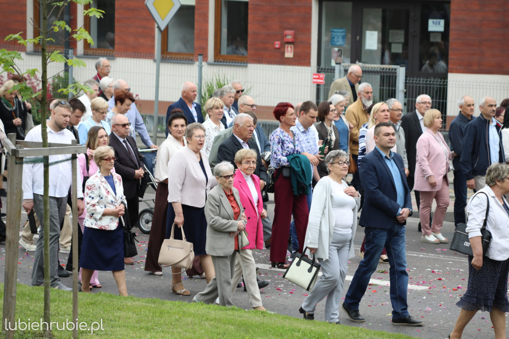 Procesja Bożego Ciała w centrum Hrubieszowa