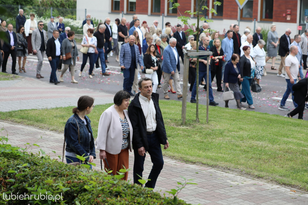 Procesja Bożego Ciała w centrum Hrubieszowa