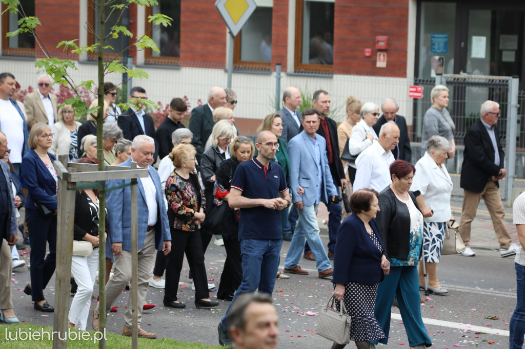Procesja Bożego Ciała w centrum Hrubieszowa