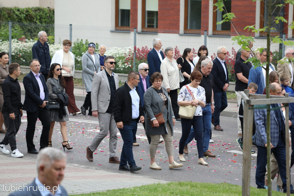 Procesja Bożego Ciała w centrum Hrubieszowa