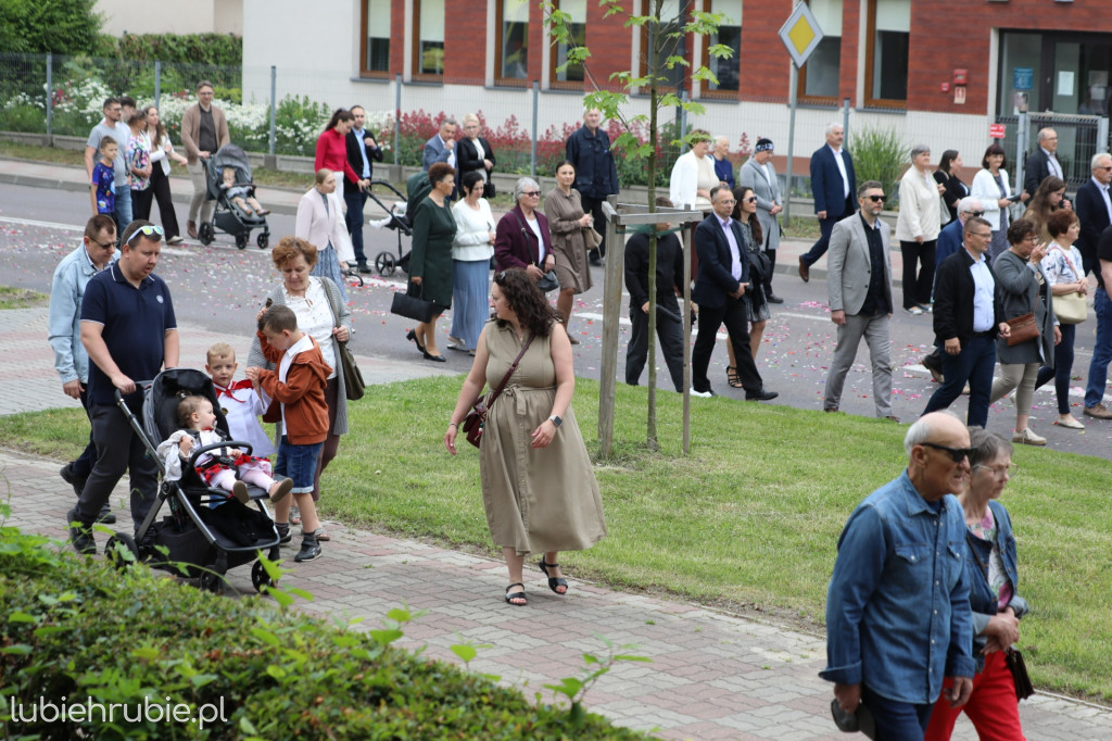 Procesja Bożego Ciała w centrum Hrubieszowa