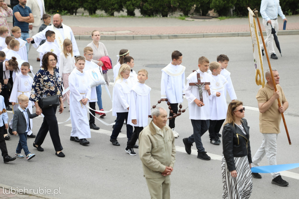 Procesja Bożego Ciała w centrum Hrubieszowa
