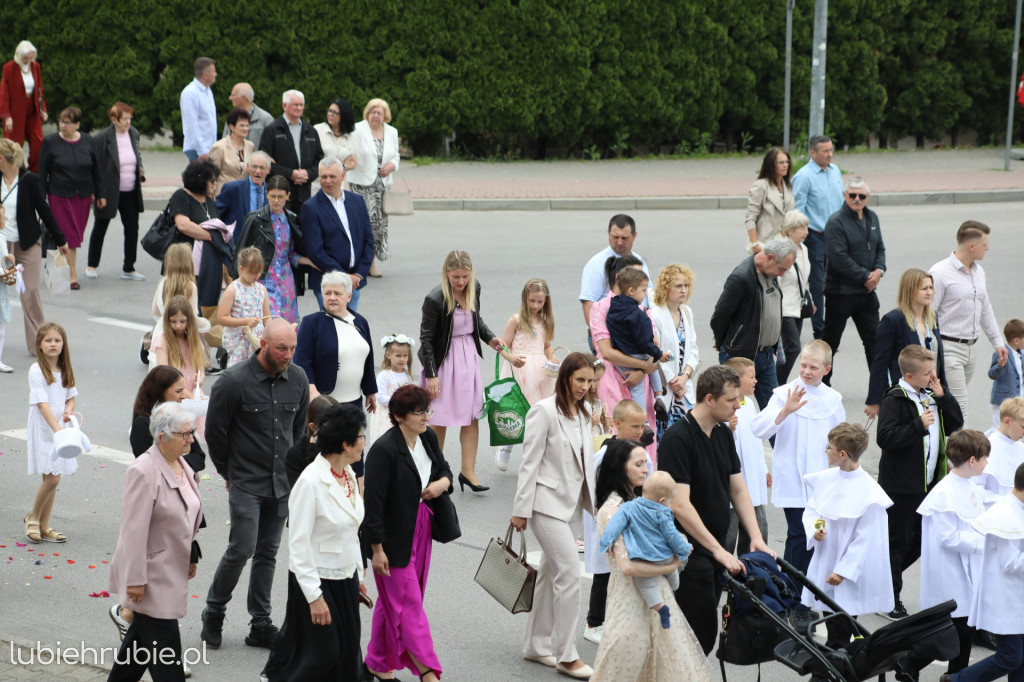 Procesja Bożego Ciała w centrum Hrubieszowa