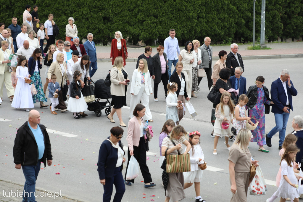 Procesja Bożego Ciała w centrum Hrubieszowa