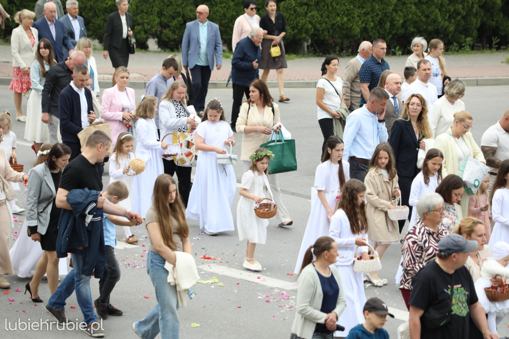 Procesja Bożego Ciała w centrum Hrubieszowa