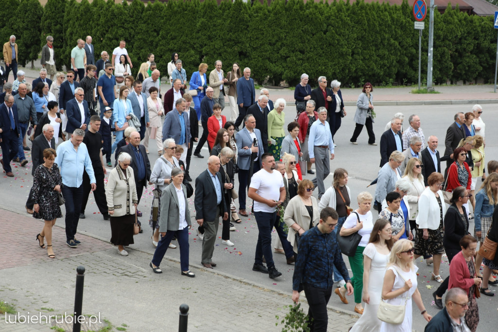 Procesja Bożego Ciała w centrum Hrubieszowa