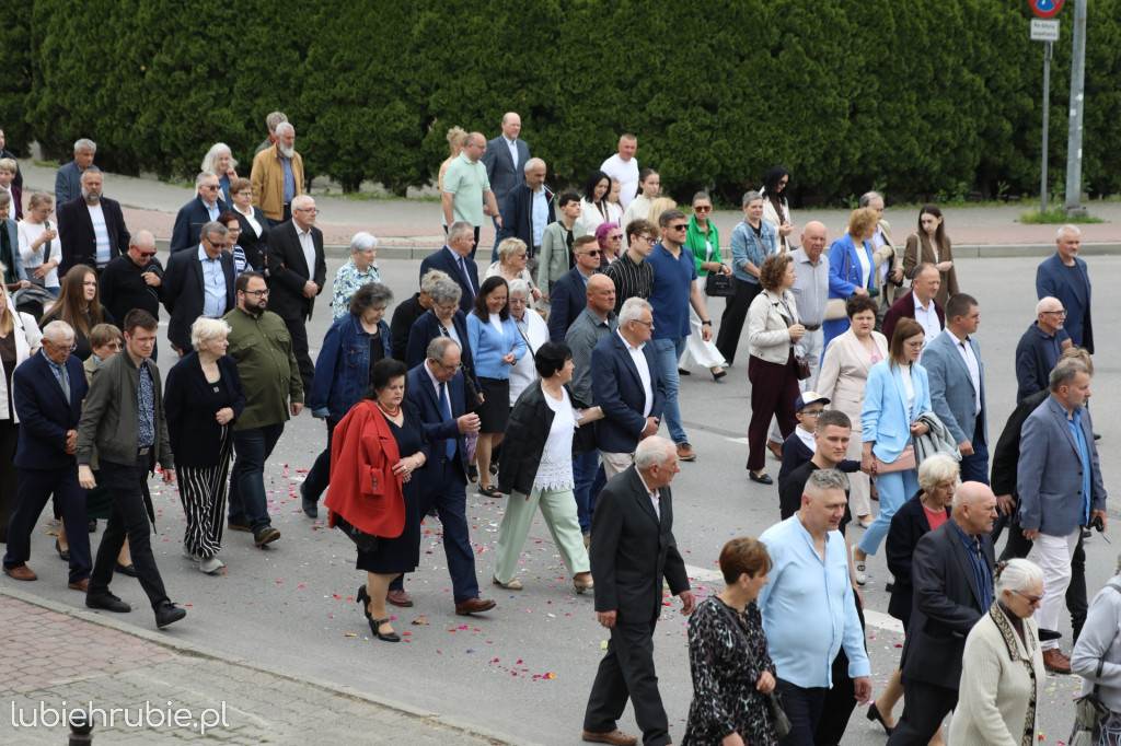 Procesja Bożego Ciała w centrum Hrubieszowa