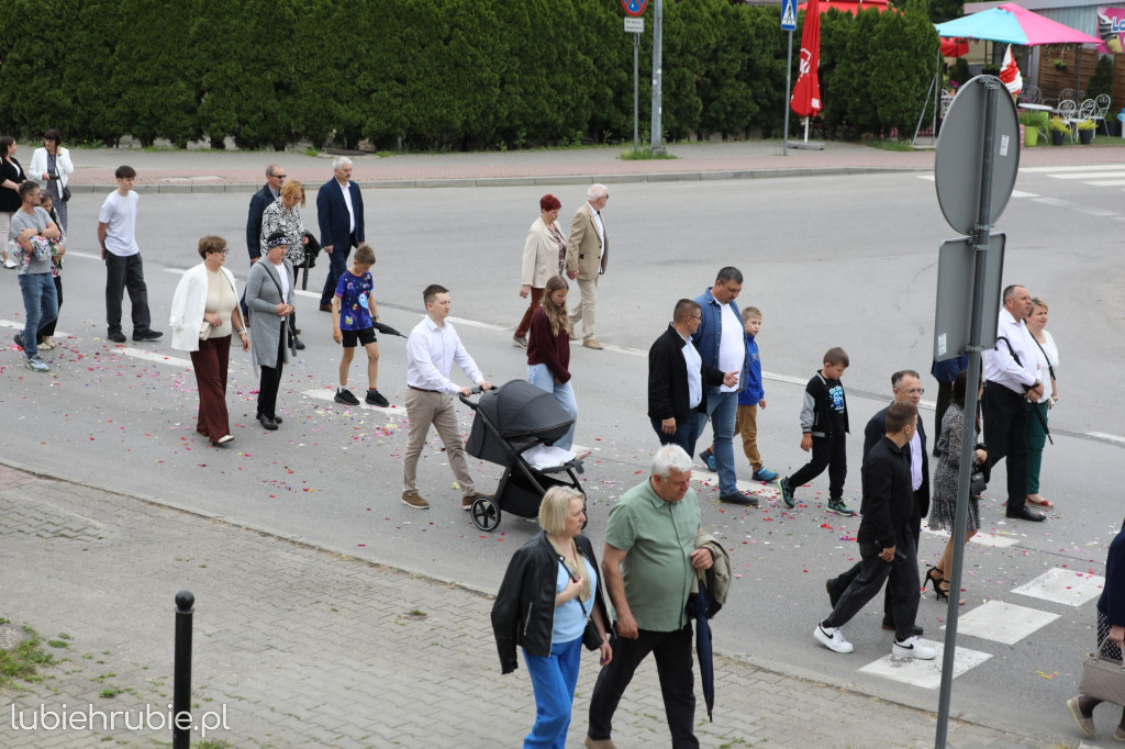 Procesja Bożego Ciała w centrum Hrubieszowa