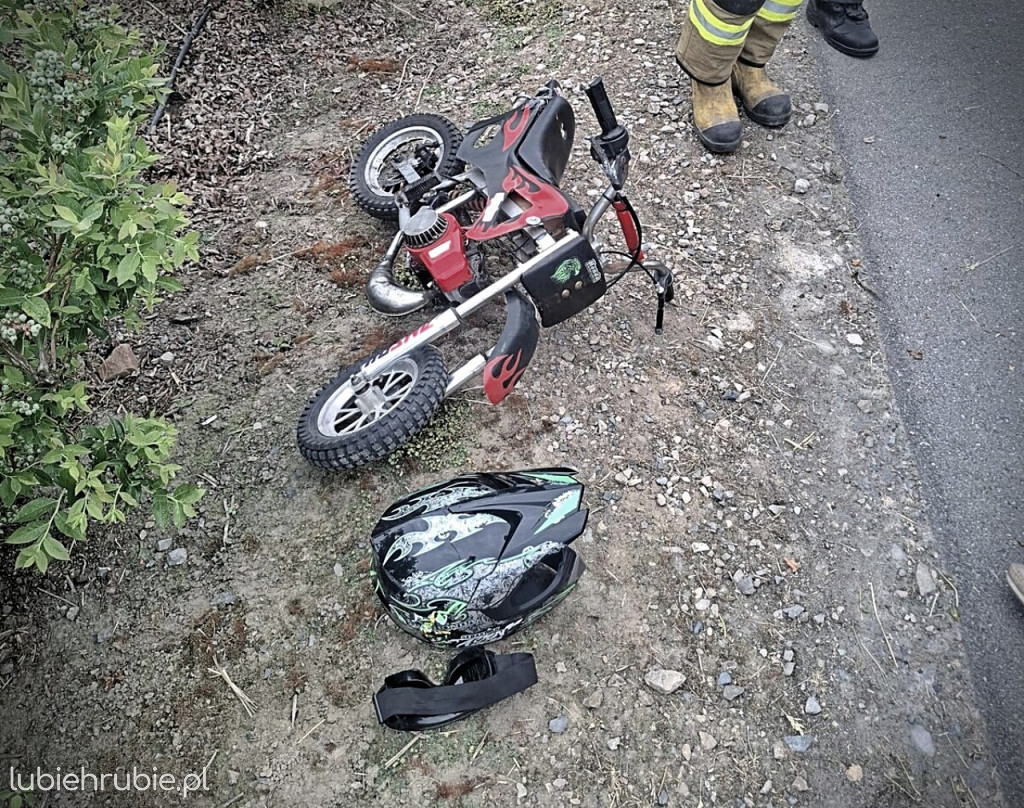 Groźny wypadek z udziałem 6-latka na mini crossie