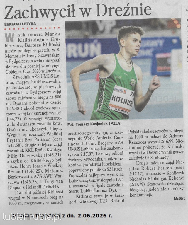 Bartek Kitliński drugi w Marsylii