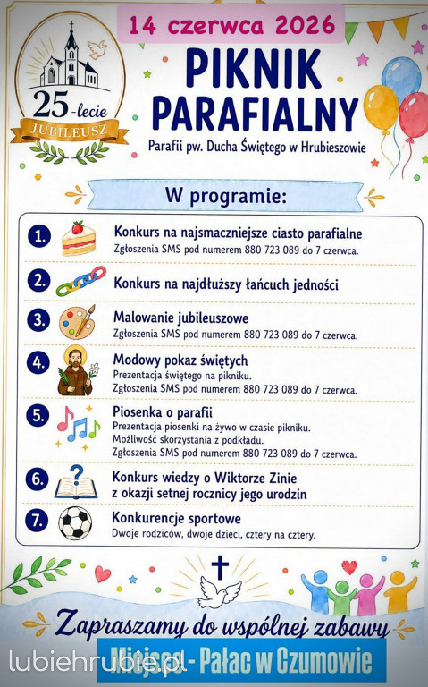Piknik z okazji 25-lecia parafii pw. Ducha Świętego