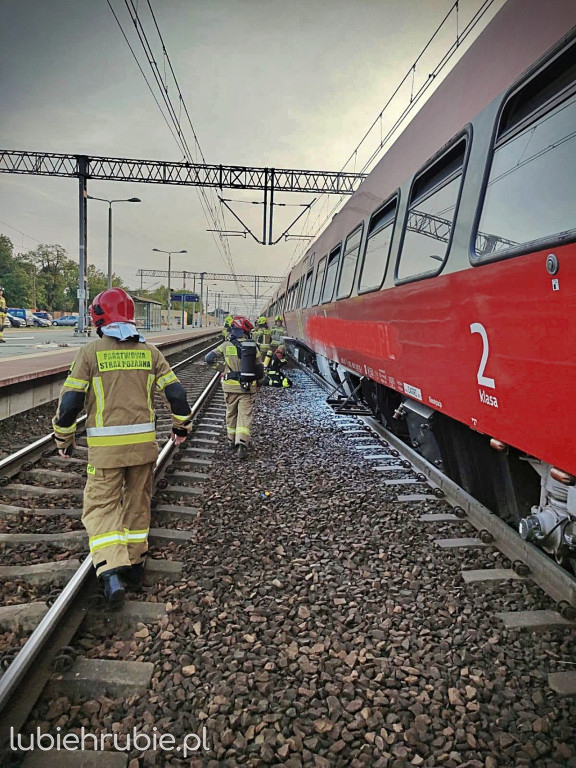 Pożar pociągu relacji Hrubieszów-Kraków Główny