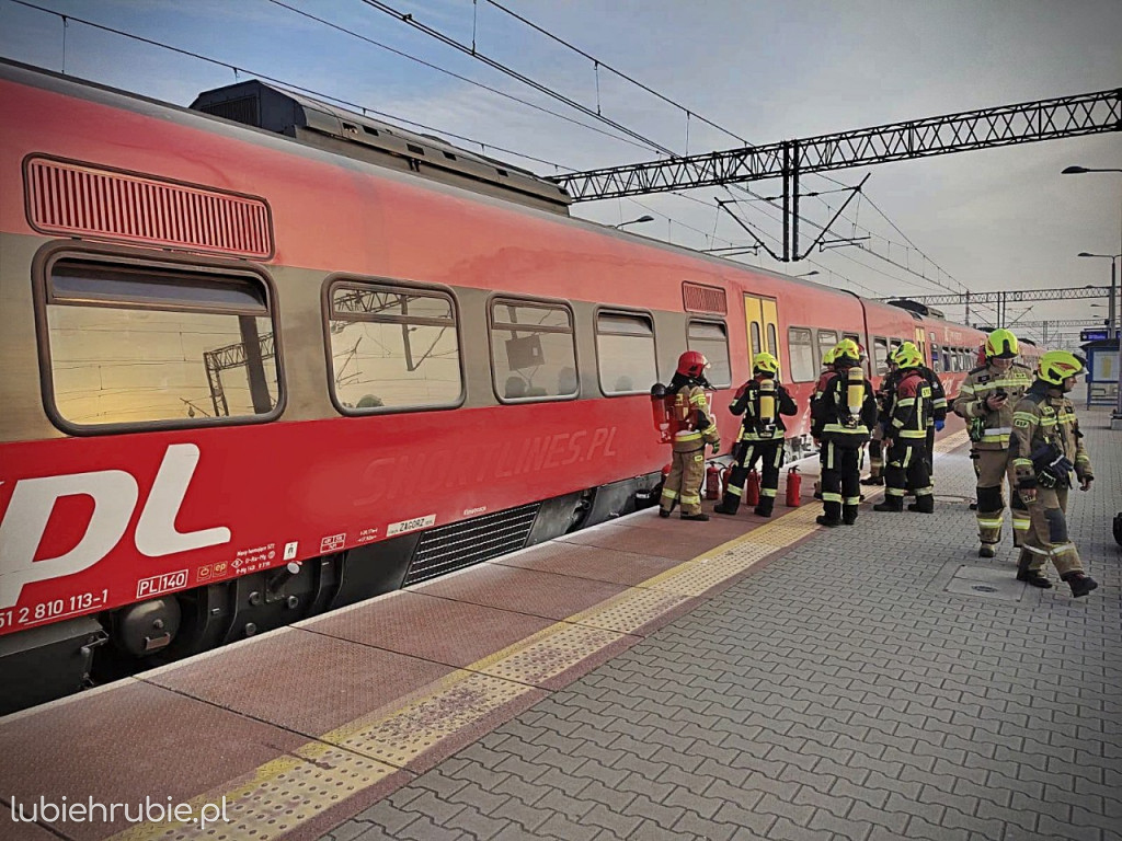 Pożar pociągu relacji Hrubieszów-Kraków Główny